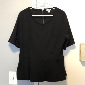 Black Peplum Top